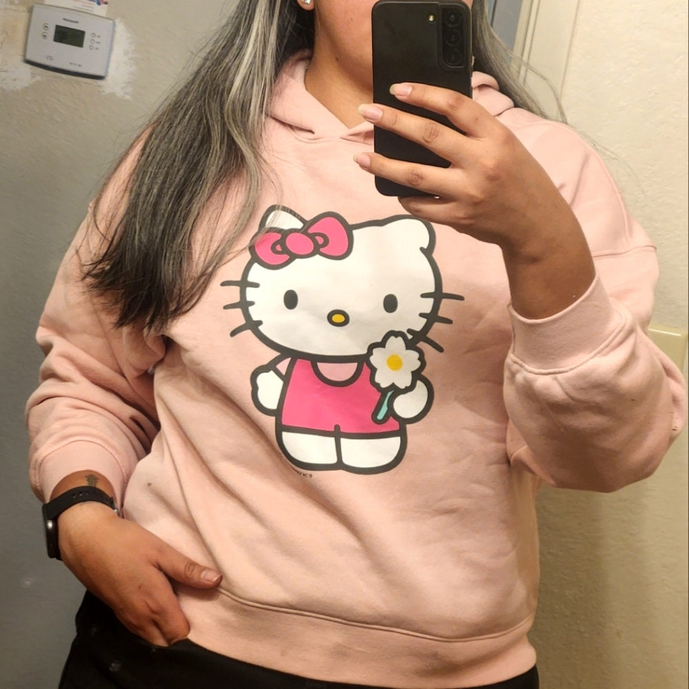 GAP girls pink hello kitty sweatshirt, brand new with tags XXL 14-16 - Picture 6 of 6